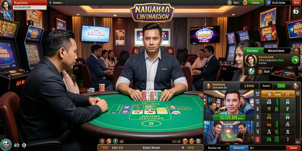 Menampilkan karakter utama dalam aksi petualangan.