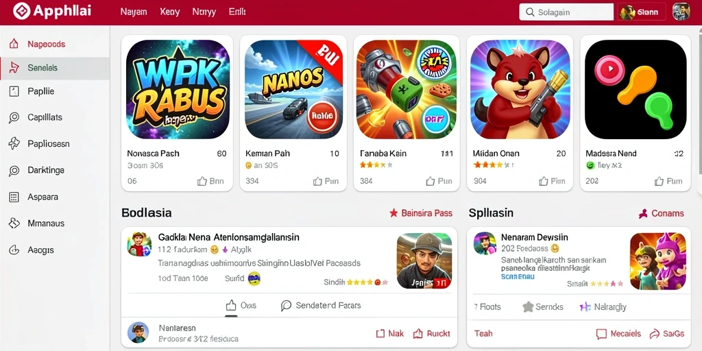 Tampilan menu utama yang menarik dan mudah dinavigasi.