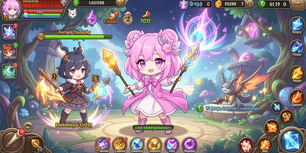 Tampilan awal game yang menarik dan penuh warna.