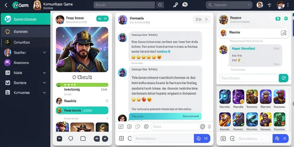 Tampilan antarmuka permainan yang menarik dan modern.